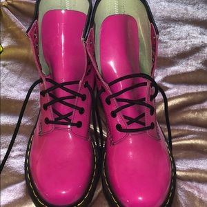 Size 9 Never worn brand new hot pink doc martens!